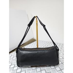 Gucci Vintage Leather Shoulder Bag Black